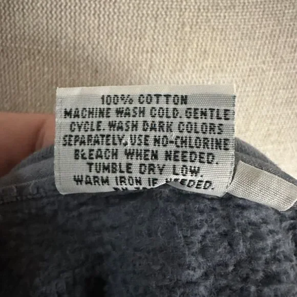 Allen Allen, USA Beach Oversized Jersey Fleece Button Up Shirt VTG Women's S-M - Picture 9 of 9